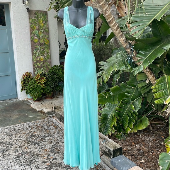 Badgeley, Mishka, 100% silk bias, cut slip dress gown - Picture 3 of 13